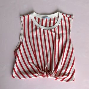 Zara Crop Tie Front Tank